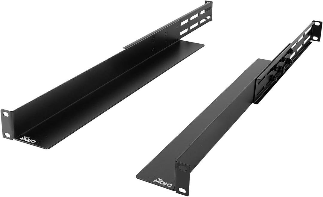Tecmojo 1U Universal Rack Mount Rails,4-Post Server Rack Shelf Rail with 20.9"-32" Adjustable Depth Fit for Non-Rack Mountable Server/Networking/AV/IT Equipment