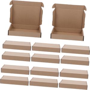 25pcs Cardboard Shipping Boxes for Mailing and Storage Easy to Assemble for Clothes Towels and More Kraft Packaging (20.00X13.00X3.30CM, Khaki)