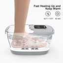 HOSPAN Collapsible Foot Spa with Heat, Bubble, Red Light, and Temperature Control, Foot Bath Massager with 8 Shiatsu Massage Rollers, Pedicure Foot Spa for Relaxation and Stress Relief
