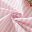 meioro Striped Square Tablecloth, Cotton Blend Fabric Pink Table Cloth with Tassel, Washable Wrinkle Free Table Cover Cute Small Tablecloths for Mahjong Card Coffee Tables and Outdoor - 36 x 36 Inch
