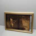 Vintage Gold Framed Swans Wall Art Antique Romantic Swan Lake Cottagecore Painting Canvas Prints Dark Moody Animal Picture Poster Modern Rustic Farmhouse Artwork for Living Room Bedroom Bathroom