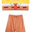 SpongeBob SquarePants Official Youth Deluxe Halloween Costume - Premium Quality Square Pullover with Shorts and Socks (S)
