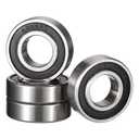 6006-2RS Deep Groove Ball Bearings, ID 30mm x OD 55mm x Width 13mm Double Rubber Sealed Ball Bearing Pre-Lubricated Chrome Steel Z2 Lever 4pcs