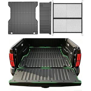 Truck Bed Mat for Toyota Tacoma 2024-2026(Not Fit Drop-in Liners),Heavy Duty Tacoma Accessories TPE Truck Bed Liner (5FT Vehicle),Tailgate Liner Accessories,Heavy Duty Rubber Bed Mat