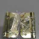 2 Pack Self-Closing Door Hinges, 4 Inch Spring-Loaded Door Hinges for Garage, Front, Back Door, Left/Right Hand, Adjustable Tension, 5/8'' Radius Corners, UL Listed, Golden