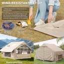 Inflatable Camping Tent, 4-6Person Glamping Inflatable Tents, Quick Setup Blow Up Tents with Pump, Waterproof Oxford Inflatable House for Camping, Air Glamping Hot Tents for Adult