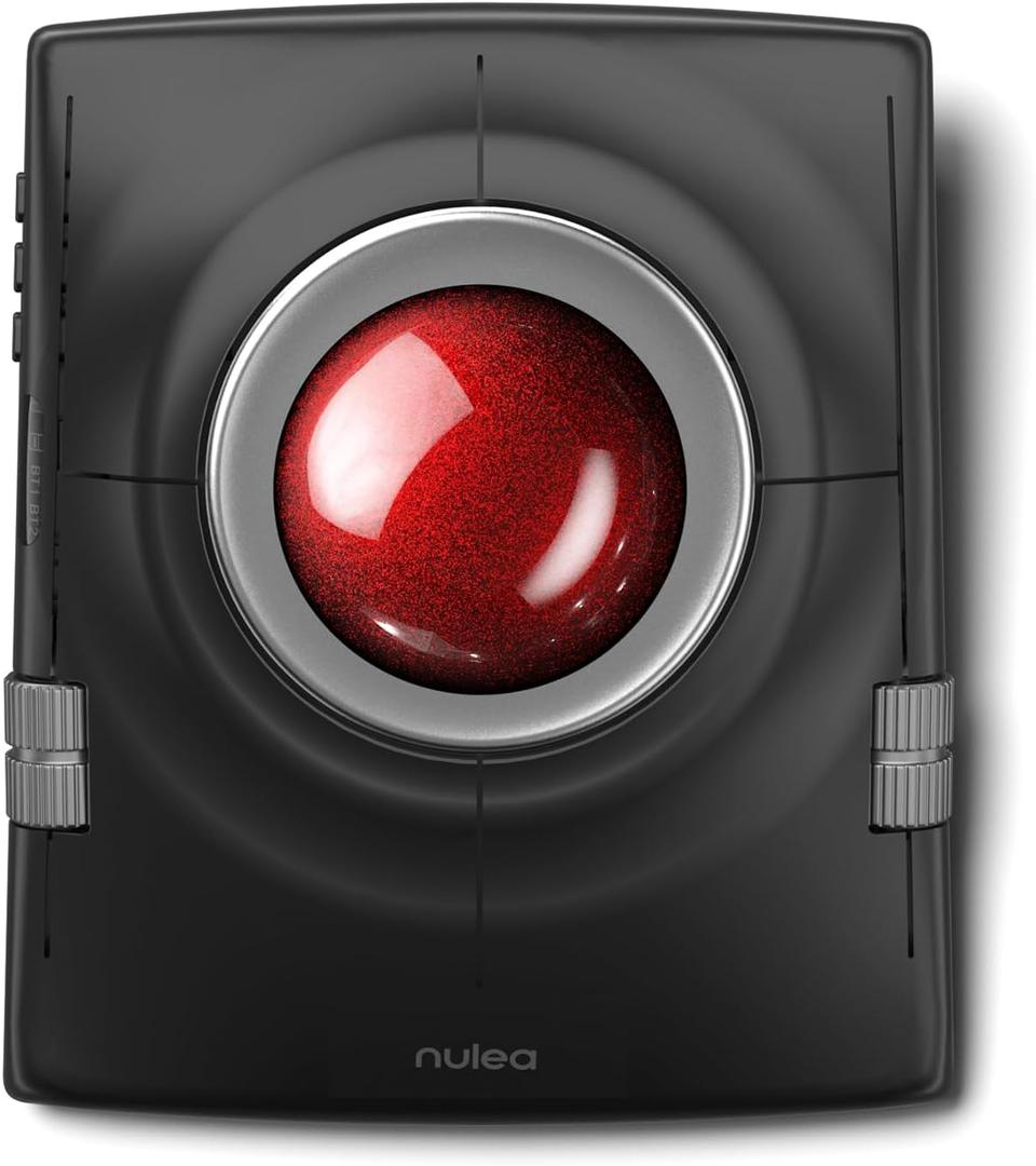 Nulea M512 Wireless Trackball Mouse, Ergonomic 55mm Trackball, Adjustable DPI for Precise Control, Left or Right Hand Compatible, Rechargeable, Multi-Device Bluetooth & 2.4GHz for PC, Laptop, Mac