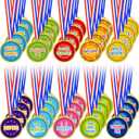 Award Medals Assortment Medals for Awards for Kids Award Medals Assortment Style Plastic Winner Award Medals for Kids Sports Talent Show Gymnastic Birthday Party Favors