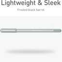 Pentonic Ballpoint Pens, 10 Count, Frosted Pale Gray Barrel with Black Ink, 0.7 mm Fine Point, Smooth Writing For Journaling & Note Taking (PEN13086) (Grey)