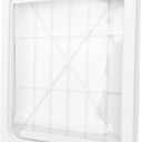 Luqeeg Large Pet Door, High Strength Plastic Dog Gate with Weatherproof Curtain, Silent Design, Fits Various Door Types, for Medium to Large Dogs, Cat, Easy to Install & Clean (L) (White)
