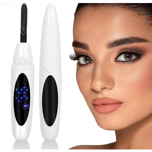 Heated Eyelash Curler for Women, Electric Lash Curler with 10s Fast Heating, 4 Adjustable Temp (65°C-95°C), 24H Curl, USB-C Rechargeable, Ergonomic Design, Travel-Friendly Makeup Tool Gift