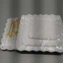 5 Pcs Dessert Table Display Set - 2 Pcs 3-Tier Dessert Display Stands & 3 Pcs Serving Tray - Dessert Trays Dessert Stands Treat Table Displays Set for Tea Parties,Birthdays & Baby Showers (White)