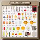 Kids Kitchen Set, 88PCS Play Kitchen Set for Toddlers 3-5, Cooking Stove,Toys Accessories with Light and Sound, Pretend Kitchen Toys Birthday Gifts Playset for Girls 1 2 3 4 5 Year Old