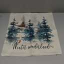 Winter Wonderland Decorative Throw Pillow Covers 18x18 Set of 4, Snowy Forest Cardinal Red Bird Deer Fox Rabbit Cushion Case Decor, Farmhouse Christmas Holiday Seasonal Home Decor for Couch PC