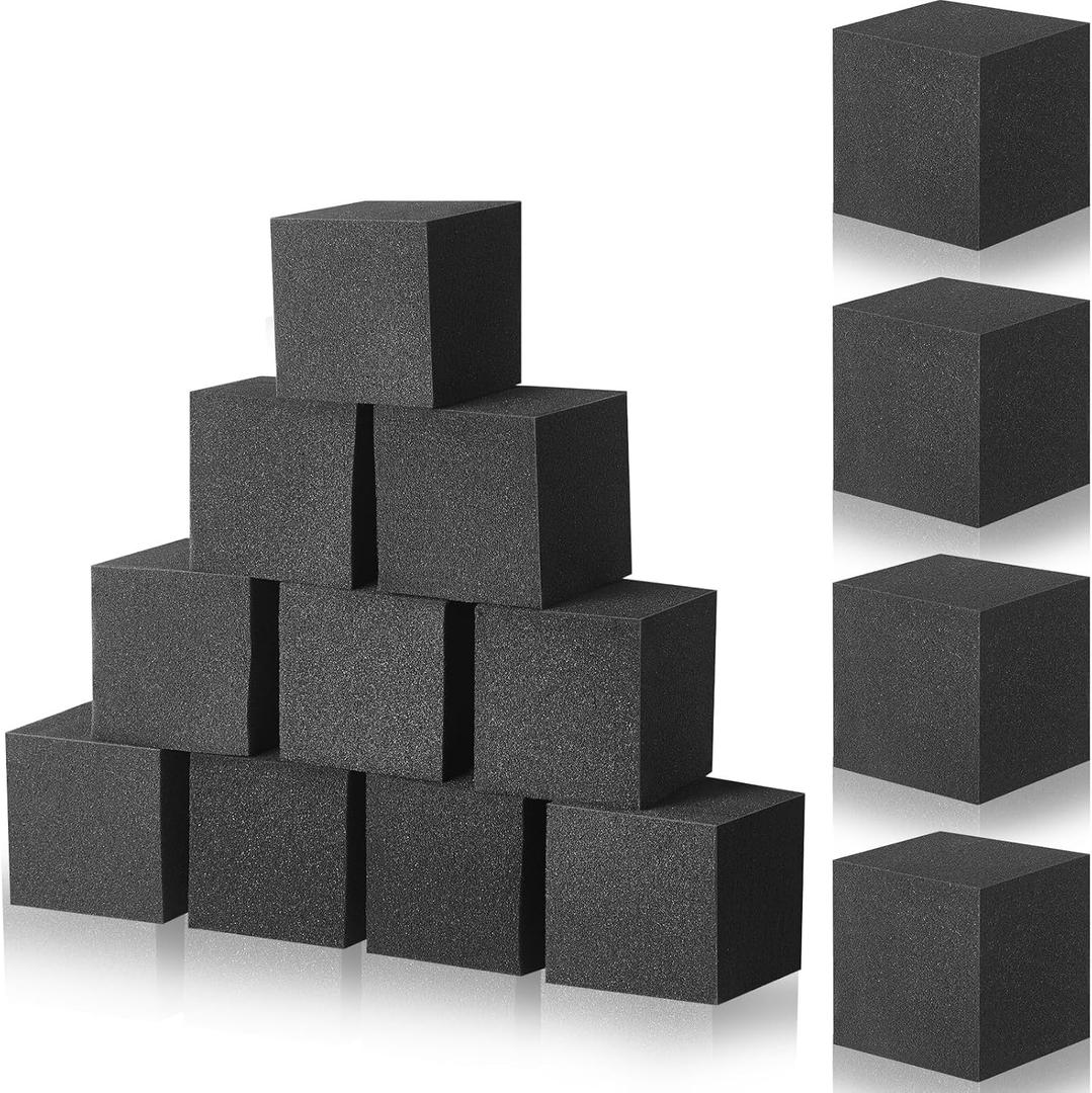Treela Foam Pit Blocks 4 x 4 x 4 Inch Foam Cubes Soft Stacking Blocks Protective Padding Sponge Pit for Gymnastics Trampoline Arenas Rock Climbing Parkour Indoor Amusement Park