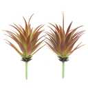 2 PCS Artificial Succulents Plants Real Touch Lifelike Succulants Plants Faux Greenery Plants Garden DIY Home Office Decoration Ornament (Red Agave)