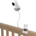 HOLACA Flexible Clip Mount for Hellobaby HB6550/HB65/HB66/HB248, Blemil Baby BL9052-2,JUAN2215 and VTimes302 Baby Monitor Camera Stand Bracket for Crib Without Tools or Wall Damage (Clip Mount), Pack of 2