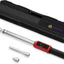 1/2 Inch Drive Digital Torque Wrench, 2.2-147.5 Ft.lb/3-200Nm, Electronic Torque Wrench Set with 1% Accuracy, Vibration, Buzzer and LED Flash Notification for Motorcycle Car