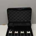 Jssmst Large Cash Box with Money Tray and Lock - Safe Box for Cash Saving Key Lock Money Organizer Box, 11.8L x 9.5W x 3.5H Inches, Black, SM-CB0501L, X Large