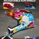 XFMT Youth Dirt Bike Helmet DOT Approved Kids Full Face Motocross Helmets, Medium