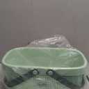 JiatuA Plastic Storage Basket with Handle Portable Shower Caddy Tote Organizer Basket Bin for Bathroom Kitchen Dorm Room Bedroom, Green (Large)