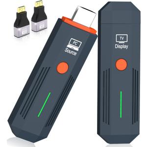 2026 Upgraded Wireless HDMI Transmitter and Receiver 328FT/100M, Plug & Play 5G+2.4G Wireless HDMI Extender Kit Display Adapter, 4K Decode 1080P Output, for Audio to Monitor from PC/Projector/TV Box