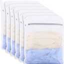6-Pack Durable Honeycomb Mesh Laundry Bags for Delicates - 12x16 Inches Lingerie Bags for Washing Delicates with Sturdy Zippers, Protect Clothes in Washing Machine for Home, College & Dorm (Medium)