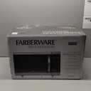 Farberware 1.1 Cu. Ft. Countertop Microwave Oven  1000 Watt Power, Auto Cook Settings, Defrost, Easy Clean and Child Safety Lock - Stainless