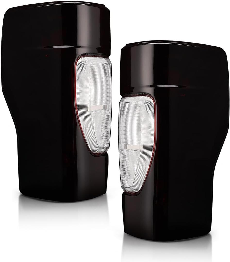 OKLPF Rear Brake Tail Lights Compatible With 2020 2021 2022 Ford F250 F350 F-250 F-350 Super Duty,Replacement LC3Z13405C,LC3Z13404C,Not Included Bulbs,Replacement Smoked Taillight Assembly