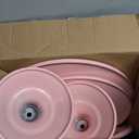 3 Pcs Pink Cake Stands, 8" 10" 12" Tiered Cupcake Display Holders, Metal Dessert Serving Trays, Round Pie Pizza Stands for Wedding, Birthday Party, Celebratory Event Decor