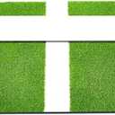 Meooeck 3' x 2' Softball/Baseball Pitching Mat Antifade Turf Pitching Mat with Rubber Non Slip Pitchers Mound Instructional Portable Training Equipment for Indoor Outdoor (Green)