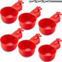 Chicken Water Cups, Automatic Waterer Kit for Poultry, 3/8 Inch Thread Filling Poultry Drinking Bowl Chicken, Ducks, Birds, Turkeys etc (6 Pack)