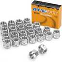 Dynofit M14x2 Open Lug Nuts Compatible with 2000-2014 Ford F150 Expedition, 14mmx2.0 Wheel Nuts for Excursion Lobo Transit Lincoln 6 Lug Wheel, 24pcs 22mm H Zinc Aftermarket Open End Tuner Nut