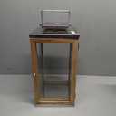HD Designs Metal & Wood Lantern, 13 in 