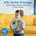 GWUNNIES Plush Bouncy Ball for Kids  9-inch Inflatable Sensory Toddler Toy with Animal Cover & Air Pump  Indoor & Outdoor Play for Ages 3+, Ideal Gift for Boys & Girls, Frizzy Hugpal