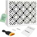 Doorbell Chime Cover Box Only, Modern & Decorative Covers for Indoor Chimes, Universal Fit for any Door Bell - White Aesthetic Wooden Design - Easy to Install with included Screws, White