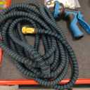 Expandable Water Hose, Hose with 10 Way Spray Nozzle, 3/4 Solid Fittings Brass, Expandable Garden Hose Outdoor, 20FT