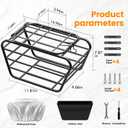 Bike Rear Basket with Liner & Waterproof Cover Large Capacity Cargo Rack | E-bike rear basket with liner waterproof cover and pet safety cover large cargo storage for groceries pets commuting, Small
