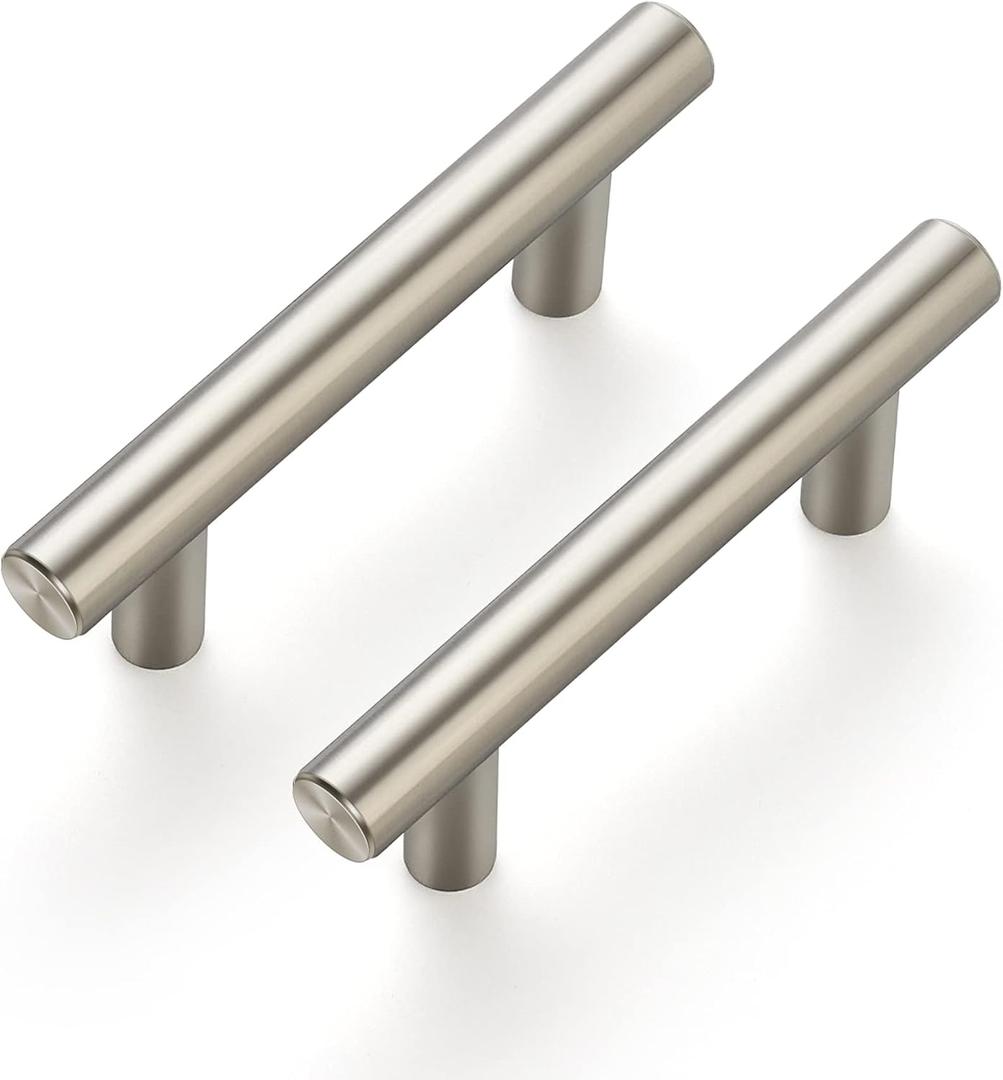 Ravinte 18 Pack 3-15/16 Inch Cabinet Handles Brushed Nickel Stainless Steel Kitchen Drawer Pulls Cabinet Pulls 3-15/16"Length,2-1/2" Hole Center
