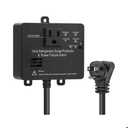 Ortis Refrigerator Surge Protector & Power Failure Alarm, Protects Against Voltage Abnormalities, with LED Indicator Light & 110dB Alarm, Ideal for Refrigerators, Freezers, and Sewage, Black