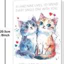 2 x Cat Valentines Day CardsCute Valentines Day Gifts for Her Him, Cat Valentines Day Card Gifts for Wife Husband Boyfriend Girlfriend (Greeting Card-118)