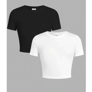 Shein Medium Girls Black & White Shirts,Size M