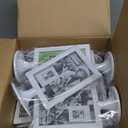 Double Sided Standing Picture Frames, 4x6 Inch 2 Sided Pedestal Photo Frame with Inserts and Base, Plastic Vertical Photo Frame For Display (White, 10 Pack)