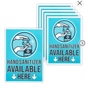 Stockroom Plus 6-Pack Hand Cleaner, Self-Adhesive Vinyl Sticker, Blue, 9×12 inches