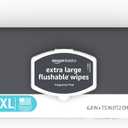 Amazon Basics Extra Large Flushable Wipes, Fragrance Free, pH Balanced, with Vitamin E & Aloe, Hypoallergenic, 360 Wipes, 6 Packs of 60, Resealable Closure