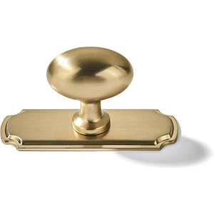 khtumeware 10 Pack Champagne Bronze Cabinet knobs with blackplate Solid Heavy Duty Bifold Closet Door Knobs with Backplate Hardware for Kitchen Bathroom and Dressing Table