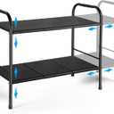 Expandable Kitchen Countertop Organizer, Large Shelves Organizers for Kitchen Cabinet Storage, Adjustable Counter Pantry Organization, 2 Tier Spice Rack for Countertop Cupboard