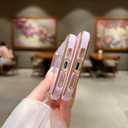 ZONRW for iPhone 14 Pro Max Case Magnetic,for Women Girls Soft Cute Wave Frame Curly Shape Love Heart Luxury Plating Phone Case Compatible with MagSafe Shockproof Back Cover 6.7"-Light Purple