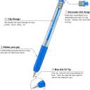 2 x Aozora 20 Pack Blue Gel Pens Fine Point Smooth Writing Pens Retractable Blue Ink Pen with Soft Grip 0.5mm Quick Dry Office School Supplies Gold Clip