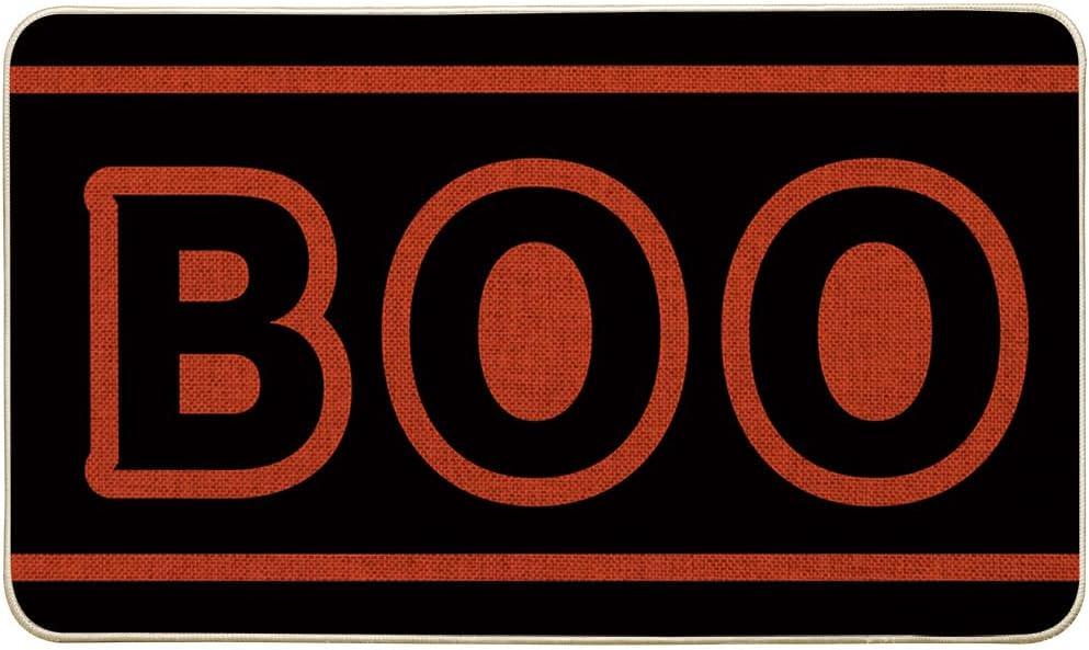 Artoid Mode Boo Halloween Doormat, Low-Profile Switch Rug Door Home Decor Mat Floor Mat for Indoor Outdoor 17x29 Inch